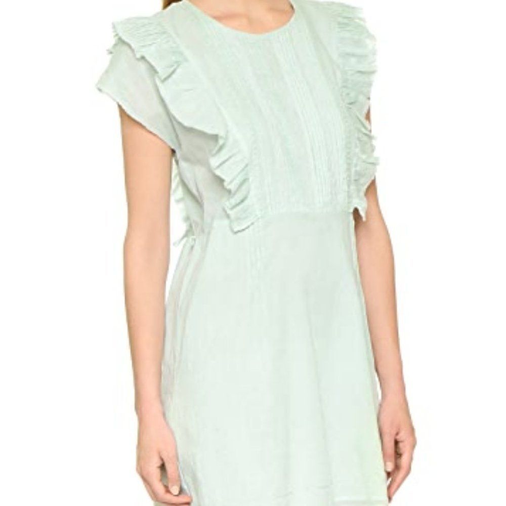 St. Roche Dress Ivory Organic Cotton Ruffle Small